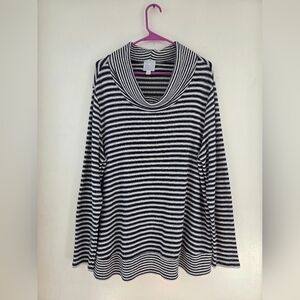 Sunday Navy and White Striped Sweater